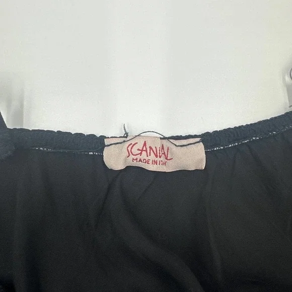 Scandal Italy Lace Black Cami Tank Top Size Small - Picture 7 of 10